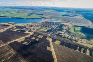 Поля Харківщини з висоти пташиного польоту