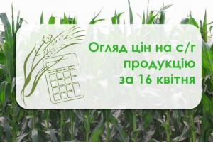 Огляд цін на с/г продукцію станом на 16 квітня