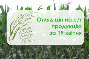 Огляд цін на с/г продукцію станом за 19 квітня