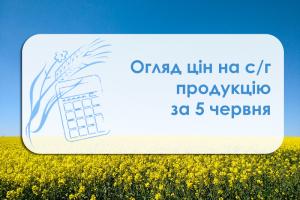 Огляд цін на с/г продукцію станом на 5 червня