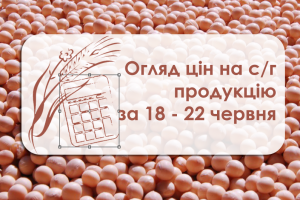 Огляд цін на с/г культури за період з 18 по 22 червня 