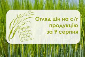 Огляд цін на с/г продукцію за 9 серпня