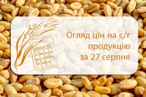 Огляд цін на с/г продукцію за 27 серпня