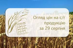 Огляд цін на с/г продукцію станом на 29 серпня