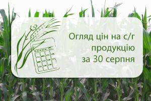 Огляд цін на с/г продукцію станом на 30 серпня