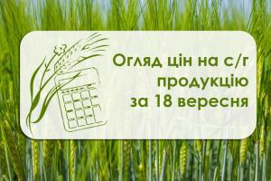 Огляд цін на с/г продукцію за 18 вересня