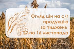 Як змінилися ціни на зернові та олійні за тиждень — огляд за 12 – 16 листопада 