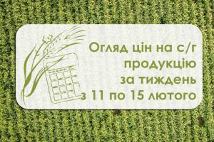 Огляд цін на с/г продукцію за тиждень з 11 по 15 лютого