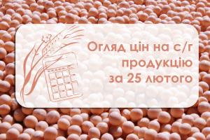 Огляд цін на с/г продукцію за 25 лютого