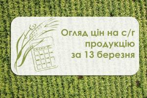 Огляд цін на с/г продукцію за 13 березня