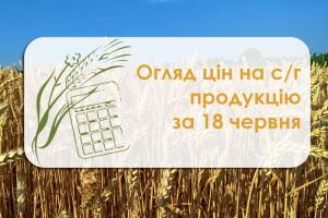 Огляд цін на с/г продукцію за 18 червня