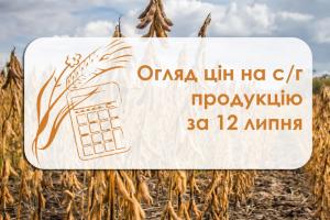 Огляд цін на с/г продукцію за 12 липня 