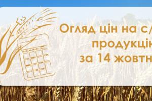 Огляд цін на с/г продукцію за 14 жовтня