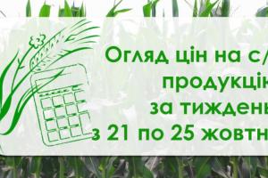 Пшениця, кукурудза, соя — як змінилися ціни на с/г продукцію за тиждень з 21 по 25 жовтня