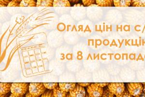 Огляд цін на с/г продукцію за 8 листопада