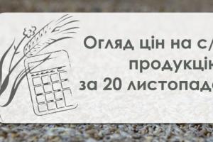 Кукурудза дешевшає другий день поспіль — огляд цін на с/г продукцію за 20 листопада