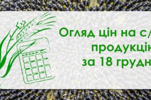 Кукурудза, соняшник та соя продовжую дешевшати — огляд цін на с/г продукцію за 18 грудня