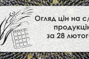 Кукурудза, ячмінь та пшениця подешевшали — огляд цін на с/г продукцію за 28 лютого