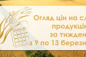 Як змінились ціни на зернові та олійні  — огляд за тиждень з 9 по 13 березня