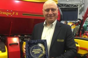 Väderstad отримав нагороду InterAGRO Innovation Award за інноваційну сівалку Tempo