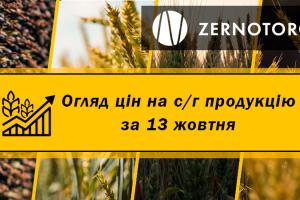 Вартість зернових не припиняє рости — огляд за 13 жовтня від Zernotorg.ua