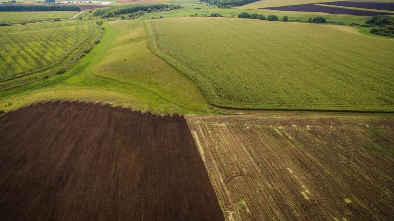 Сільськогосподарські угіддя з висоти пташиного польоту