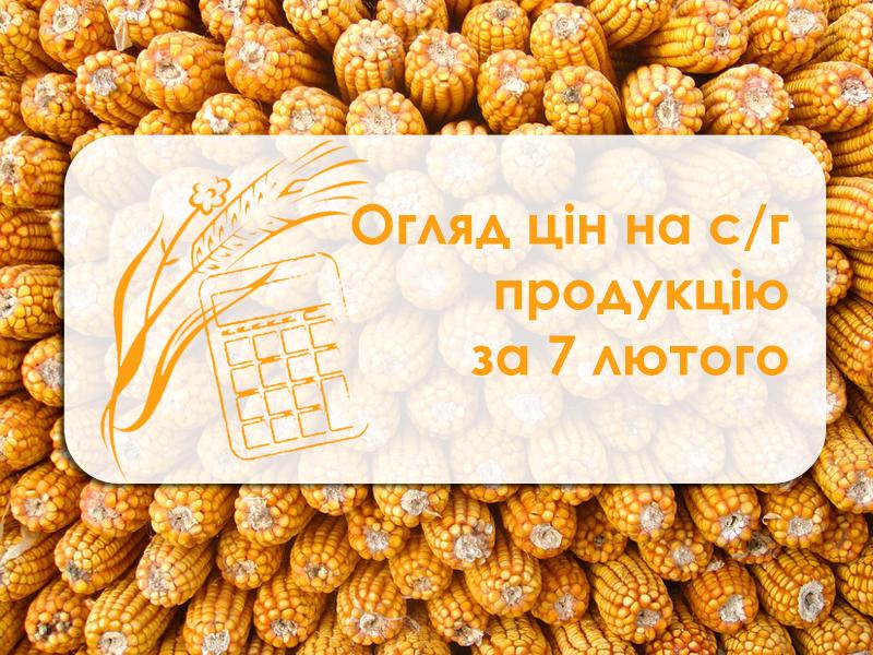 Усереднені ціни на с/г продукцію за 7 лютого