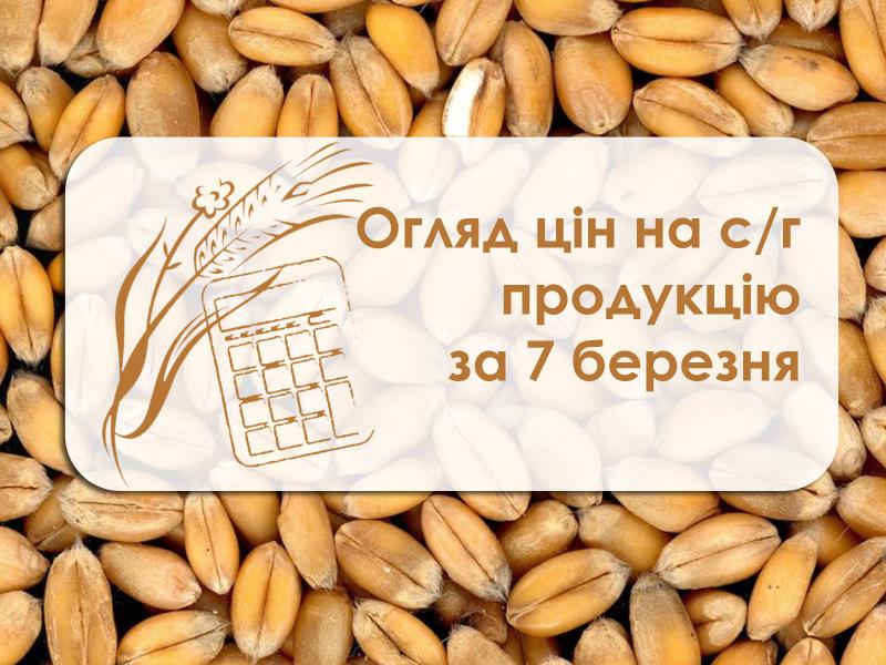 Ціни на с/г продукцію станом на 7 березня