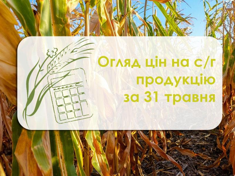 Огляд цін на с/г продукцію станом на 31 травня