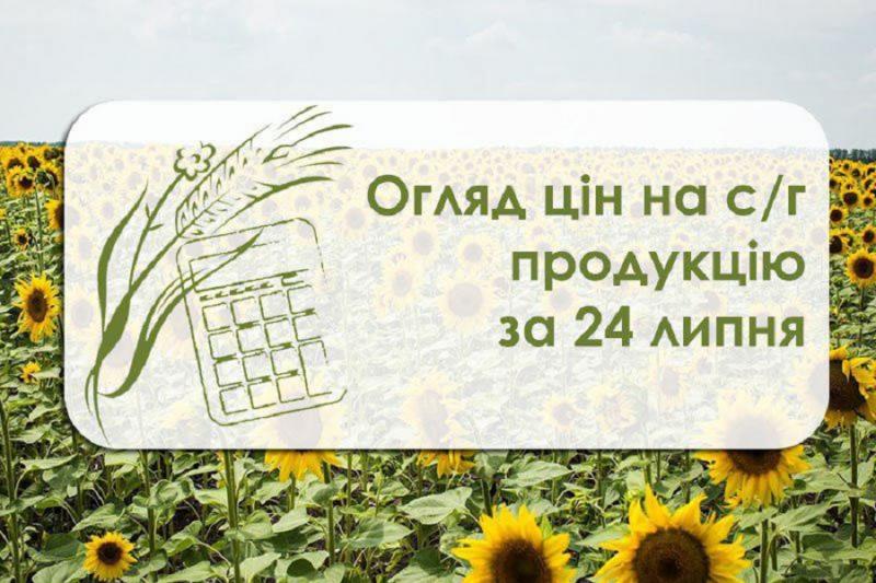 Огляд цін на с/г продукцію станом на 24 липня