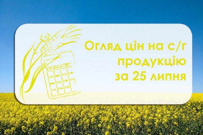 Огляд цін на с/г продукцію станом на 25 липня