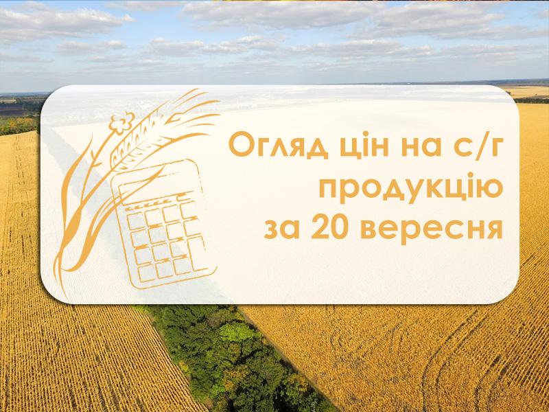 Огляд цін на с/г продукцію за 20 вересня