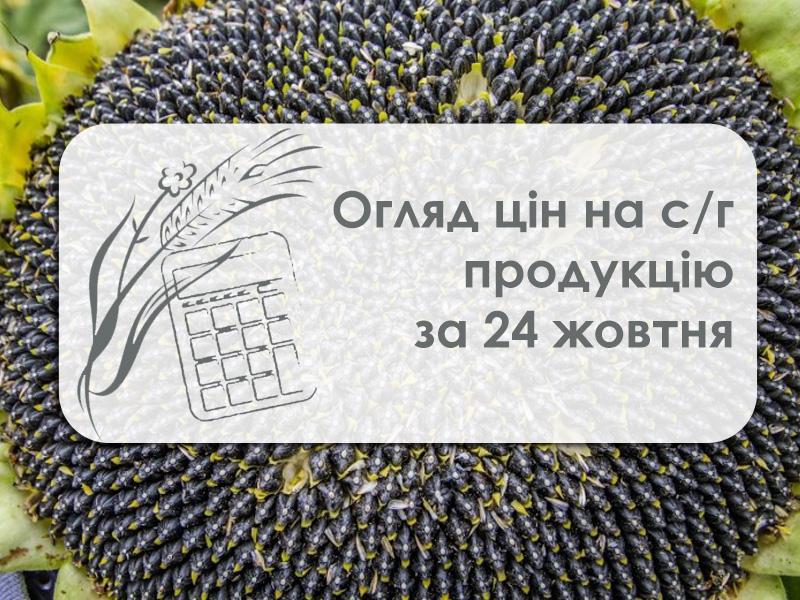 Вартість соняшнику нестабільна — огляд цін на с/г культури за 24 жовтня 