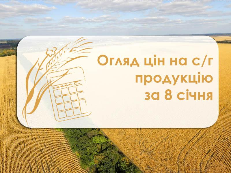 Огляд цін на с/г продукцію за 8 січня