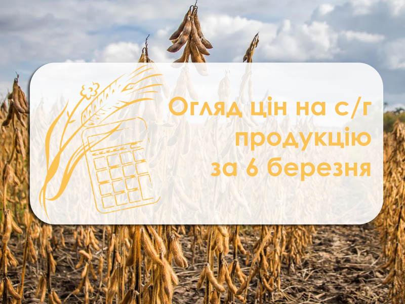 Огляд цін на с/г продукцію за 6 березня