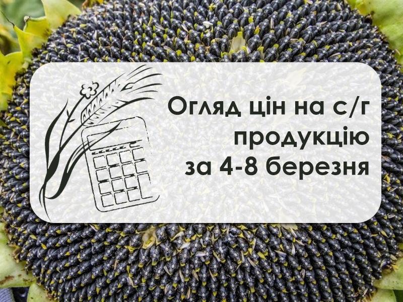 Огляд цін на с/г продукцію за 4 - 8 березня