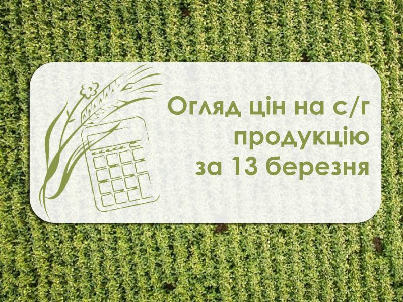 Огляд цін на с/г продукцію за 13 березня