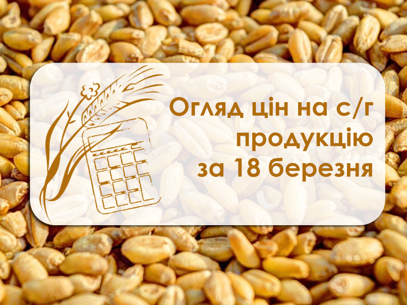 Огляд цін на с/г продукцію за 18 березня