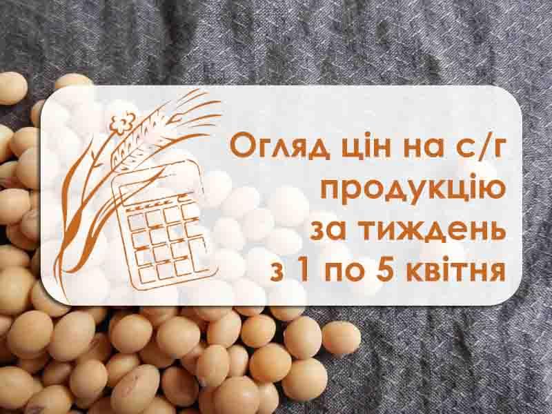 Огляд цін на с/г продукцію за тиждень з 1 по 5 квітня