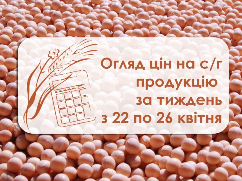 Пшениця та кукурудза  подешевшали, соняшник подорожчав — огляд цін на с/г продукцію за тиждень з 22 по 26 квітня