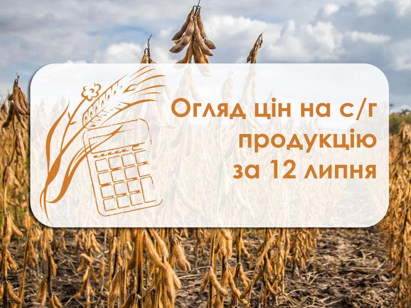 Огляд цін на с/г продукцію за 12 липня 