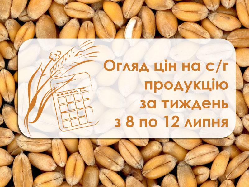 Огляд цін на с/г продукцію з 8 по 12 липня