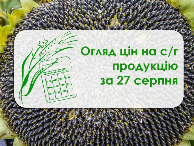 Ціни на зернові та олійні стабілізувались — огляд цін на с/г продукцію за 27 серпня