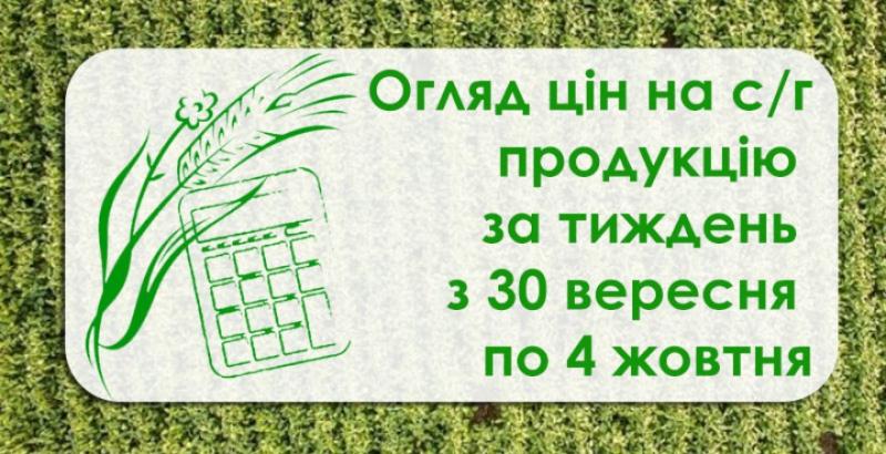 Ріпак, соя, соняшник — як змінилися ціни на с/г продукцію за тиждень з 30 вересня по 4 жовтня