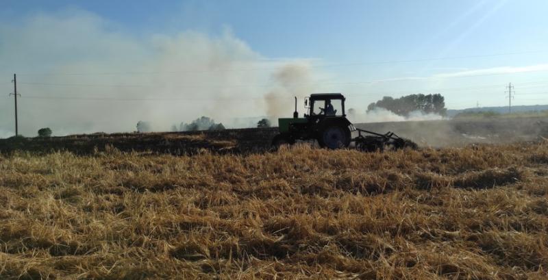 На Київщині внаслідок пожежі згоріло майже 10 га ячменю