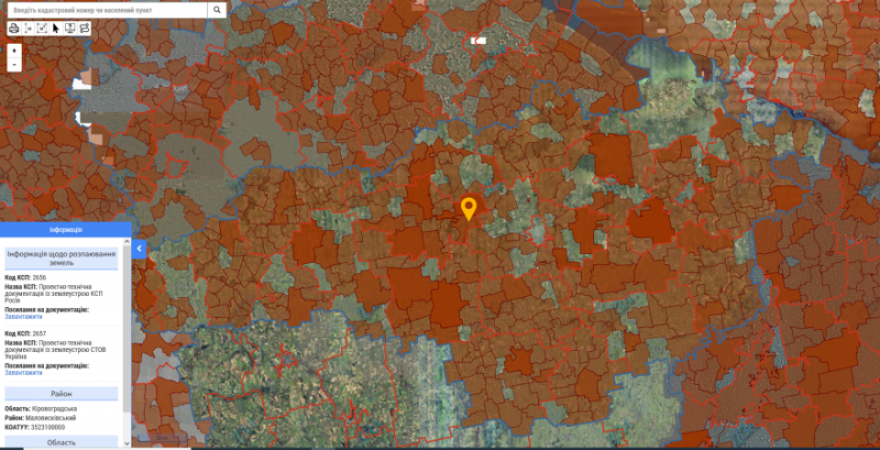 На кадастровій карті з’явилась інформація щодо розпаювання земель
